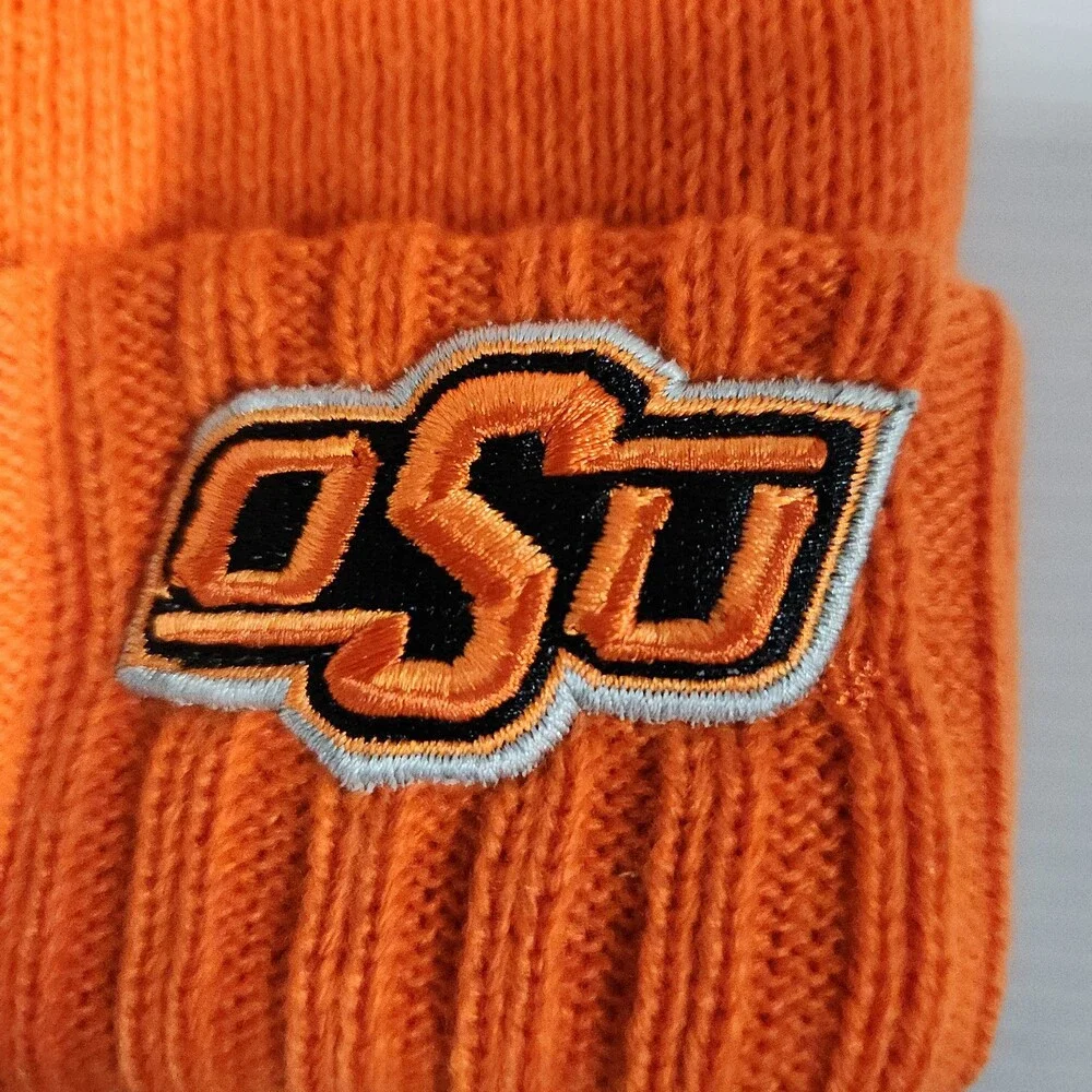Nike Oklahoma State Cowboys Osu Knit Beanie Hat Size 4/7 Youth Cap Cuffed 168